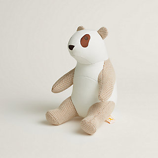 Epopee Emile panda plush - Brown | Hermès Singapore